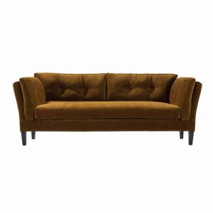 Brun 3-sits soffa